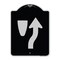 Signmission Keep Right Graphic Only Heavy-Gauge Aluminum Architectural Sign, 24" x 18", BS-1824-23892 A-DES-BS-1824-23892 - alternate 1